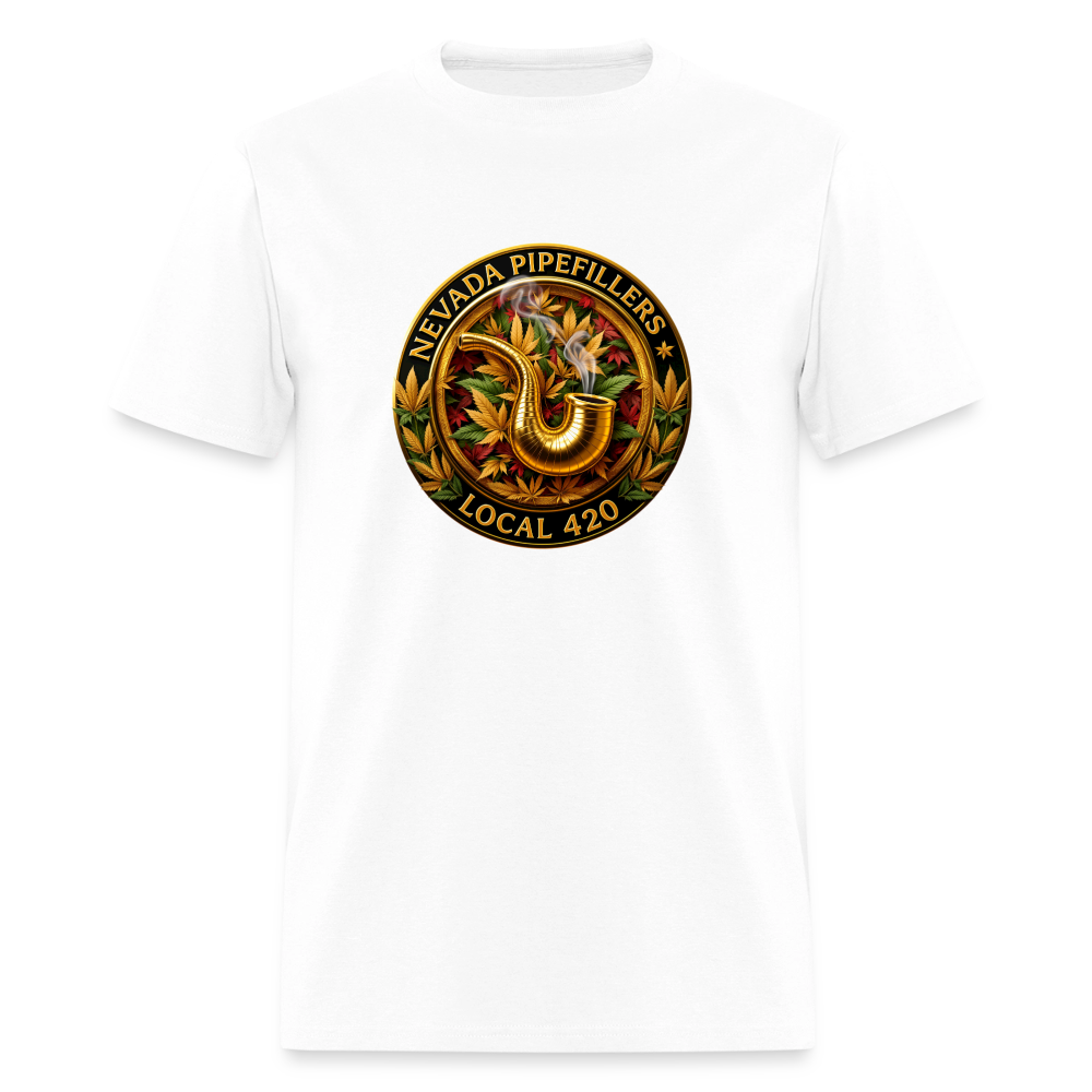 NEVADA PIPEFILLERS LOCAL 420 F/B DESIGN Men's T-Shirt - white