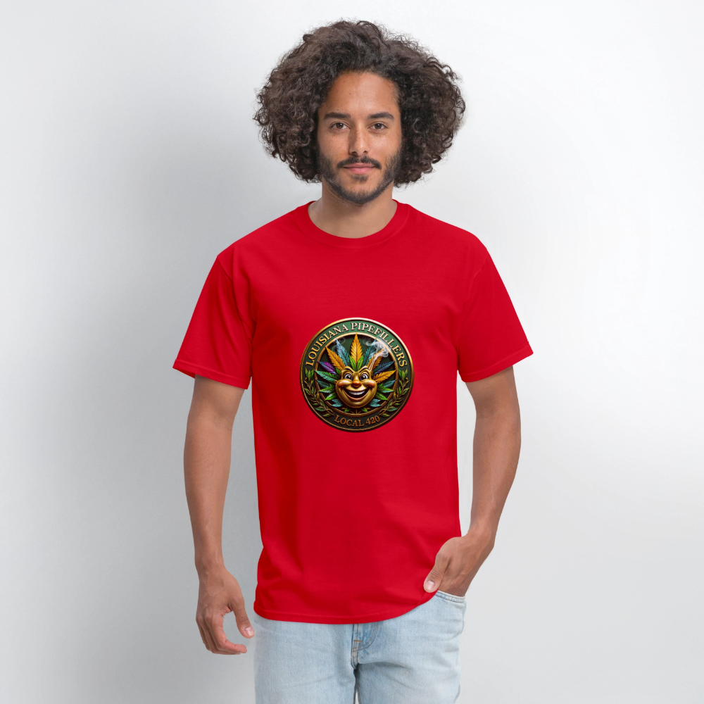 LOUISIANA PIPEFILLERS LOCAL 420 Men's T-Shirt - red