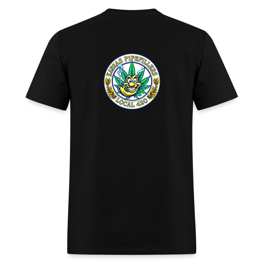 KANSAS PIPEFILLERS LOCAL 420 F/B DESIGNS Men's T-Shirt - black