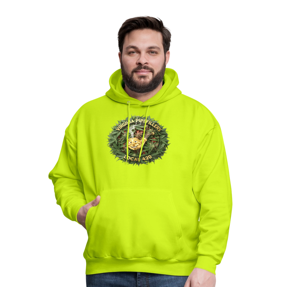 VIRGINIA PIPEFILLERS LOCAL 420 Men's Hoodie - safety green