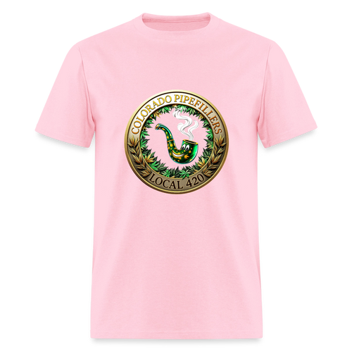 COLORADO PIPEFILLERS LOCAL 420 F/B EMBLEMS Men's T-Shirt - pink