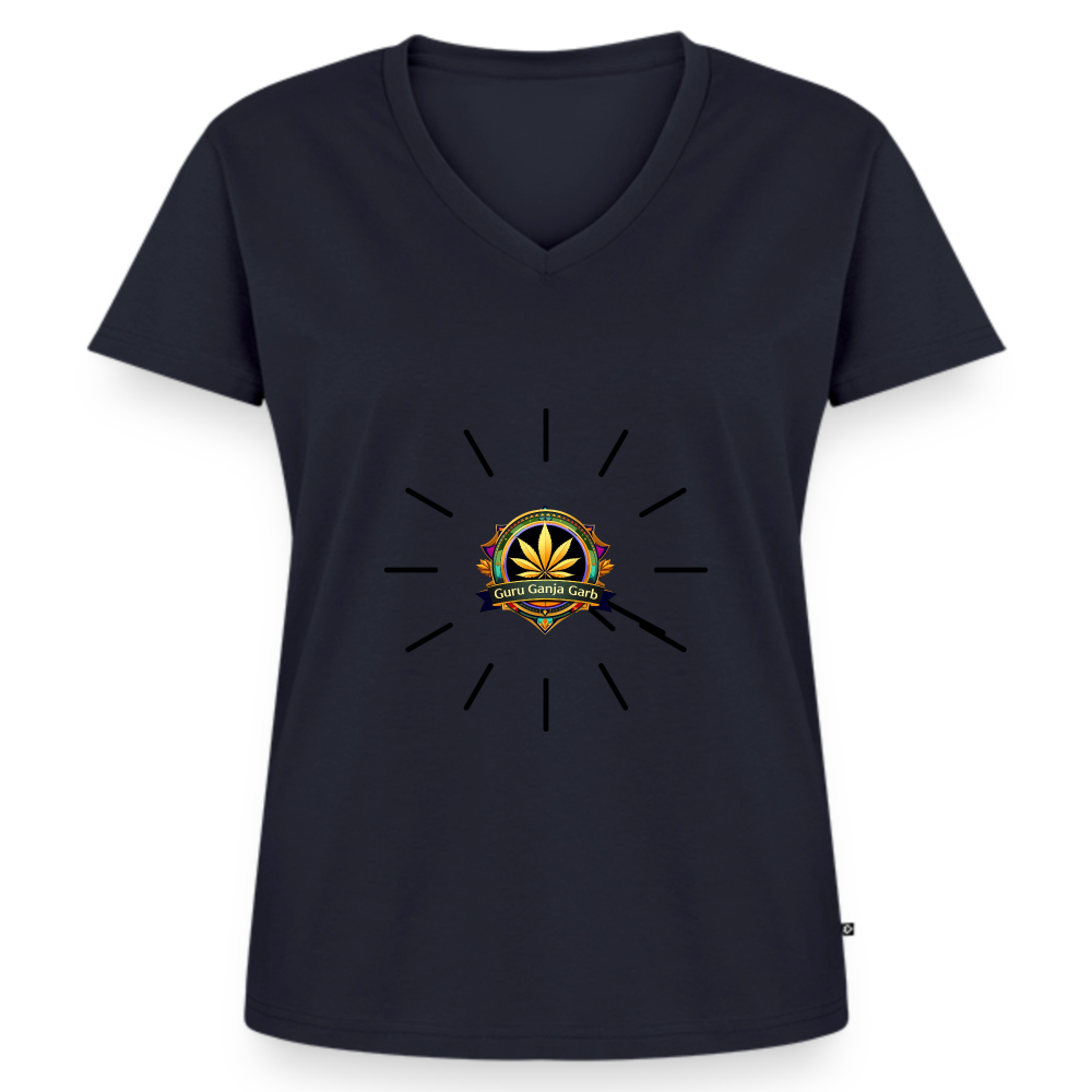 Women's Premium Organic V-Neck T-shirt - navy