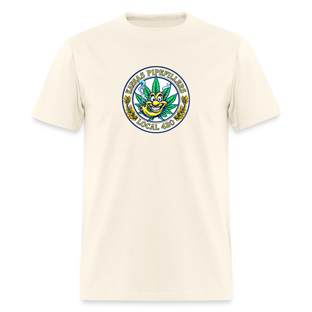 KANSAS PIPEFILLERS LOCAL 420 Men's T-Shirt - sweet cream heather