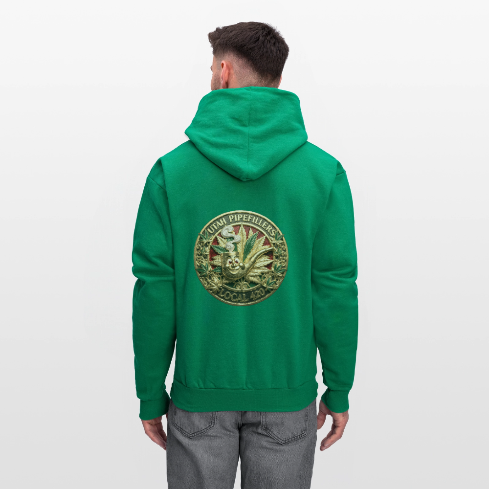 UTAH PIPEFILLERS LOCAL 420 F/B DESIGN Men's Hoodie - kelly green