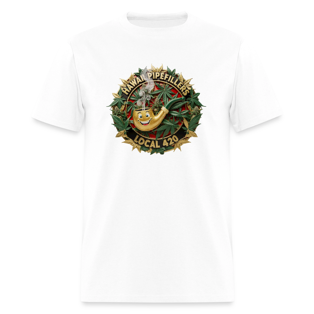 HAWAII PIPEFILLERS LOCAL 420 F/B DESIGN Men's T-Shirt - white