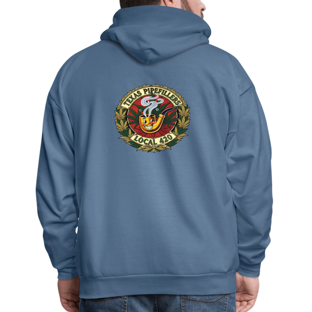 TEXAS PIPEFILLERS LOCAL 420 F.B DESIGN Men's Hoodie - denim blue