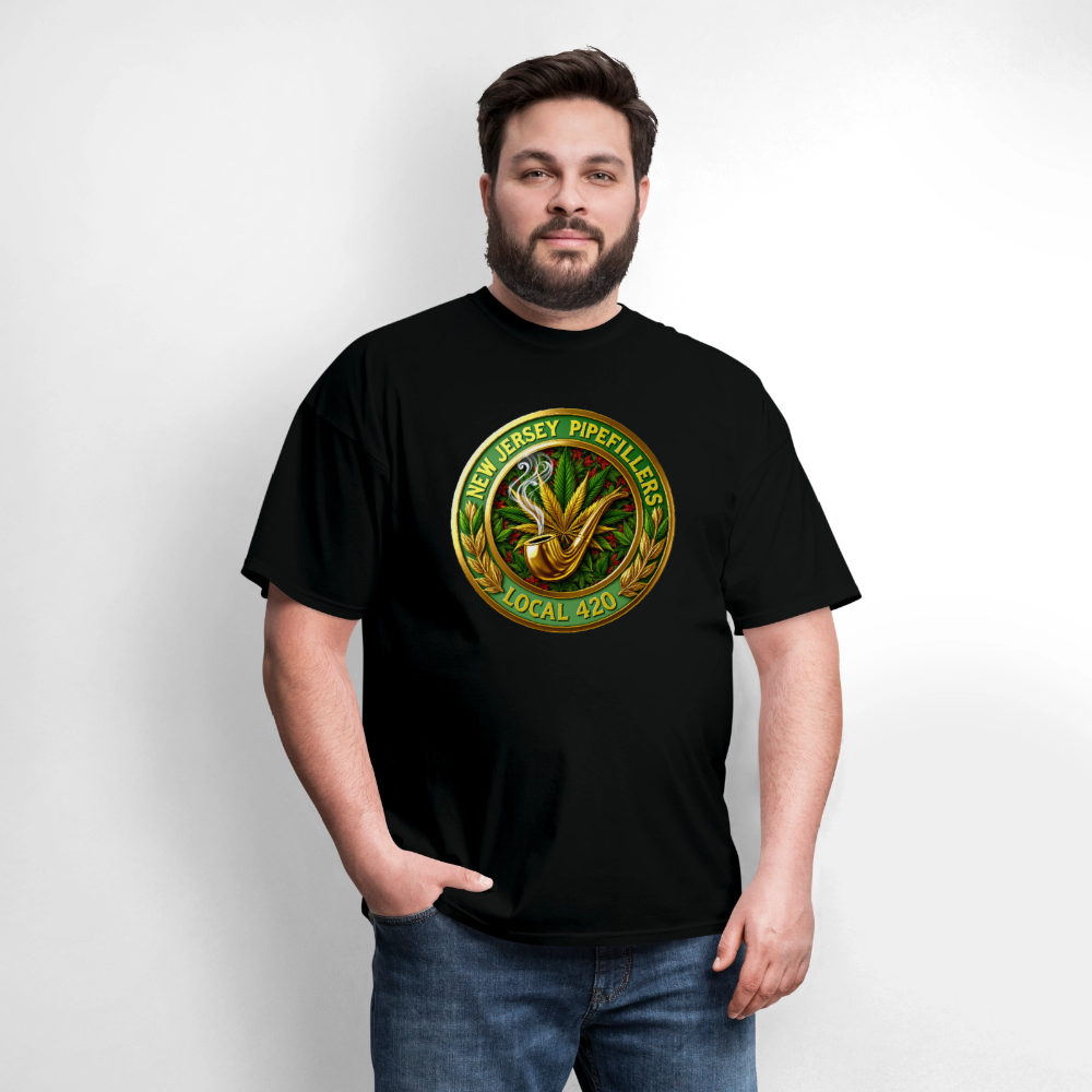 NEW JERSEY PIPEFILLERS LOCAL 420 Men's T-Shirt - black