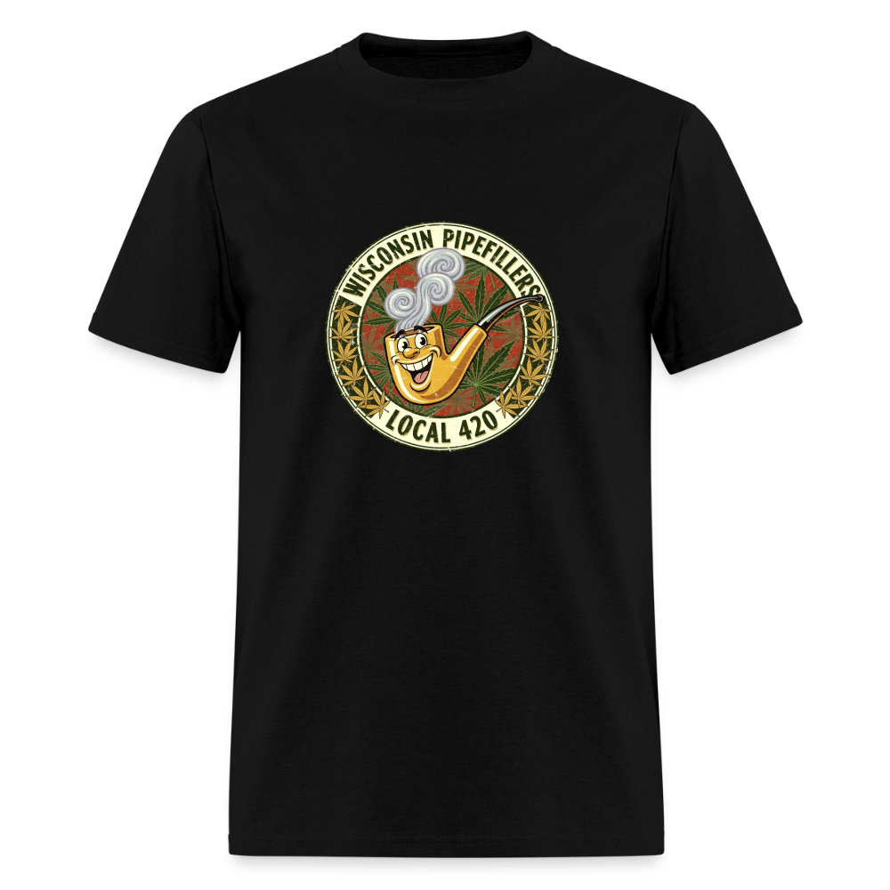 WISCONSIN PIPEFILLERS LOCL 420 Men's T-Shirt - black