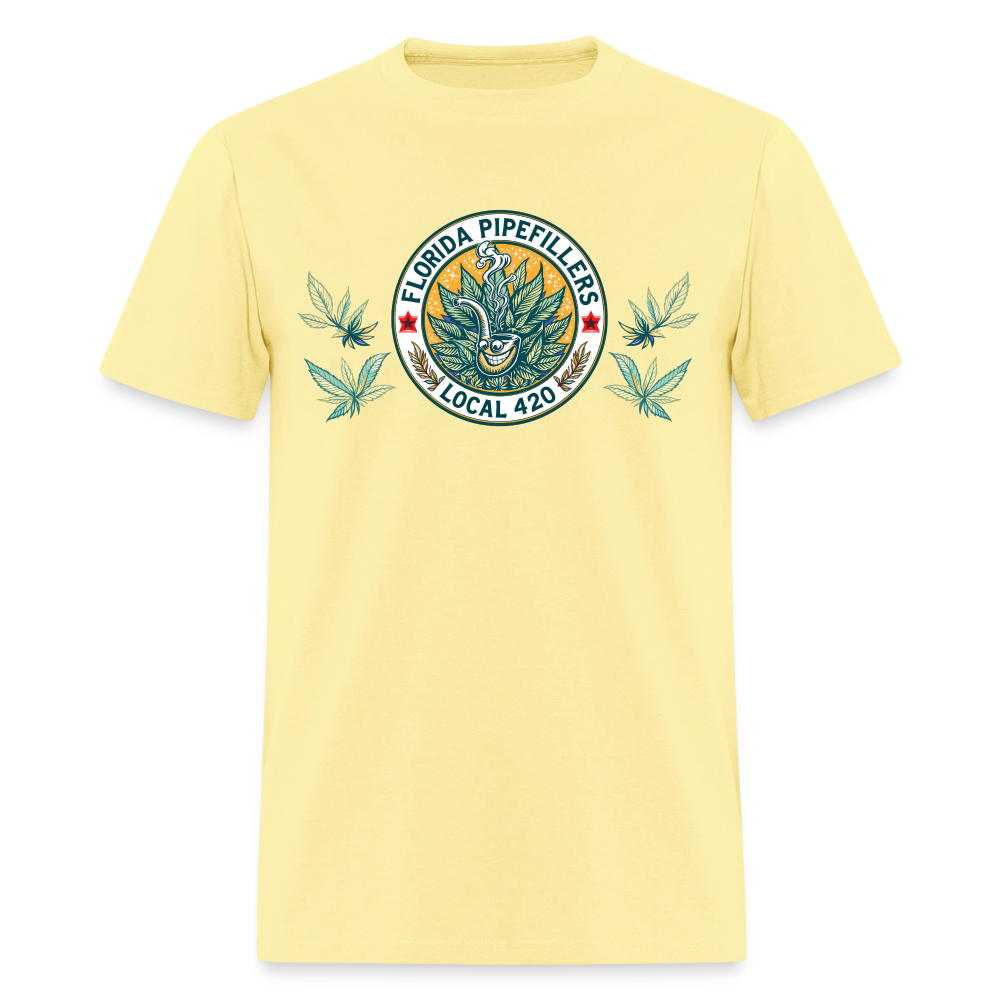 FLORIDA PIPEFILLERS LOCAL 420 F/B DESIGN Men's T-Shirt - cornsilk