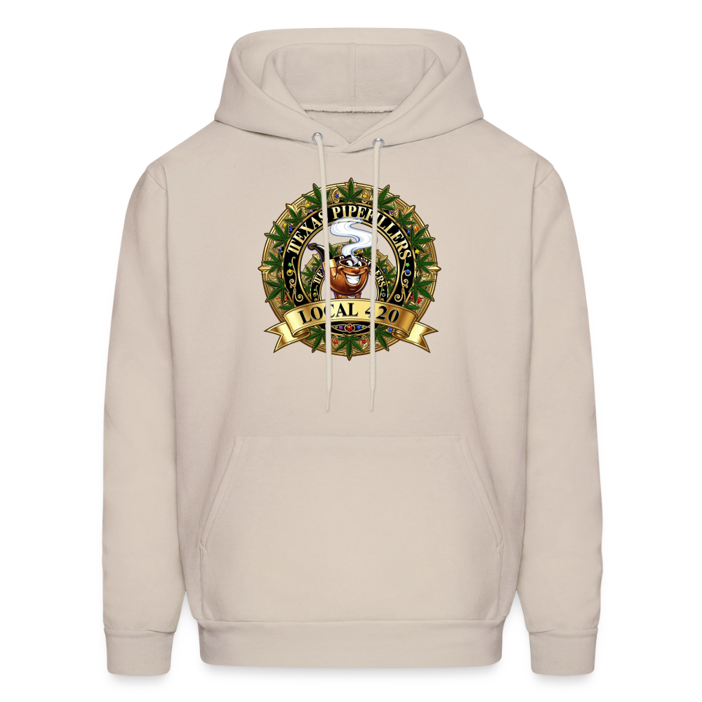 TEXAS PIPEFILLERS LOCAL 420 F/B DESIGN Men's Hoodie - Sand