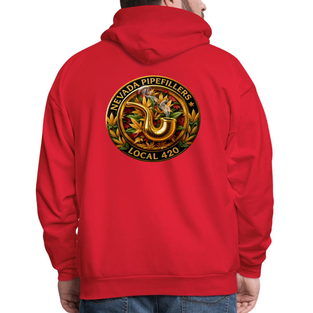 NEVADA PIPEFILLERS LOCAL 420  F/B DESIGN Men's Hoodie - red