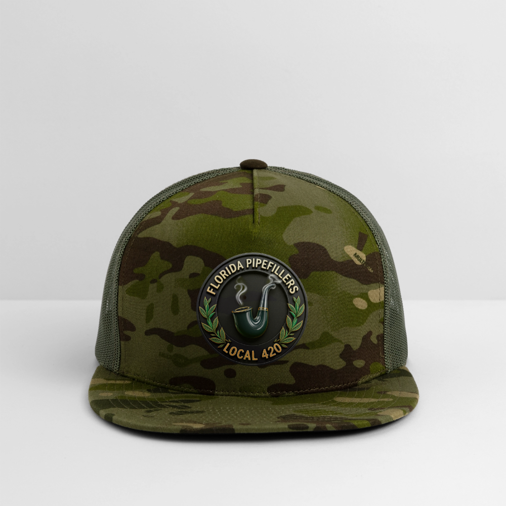 FLORIDA PIPEFILLERS LOCAL 420 CAMO Trucker Hat - MultiCam\green