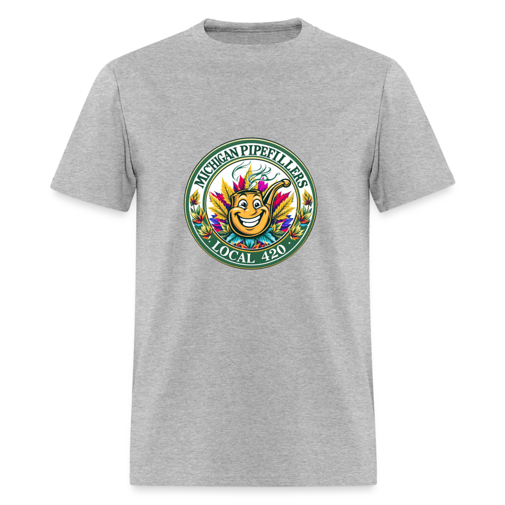 MICHIGAN PIPEFILLERS LOCAL 420 Men's T-Shirt - heather gray