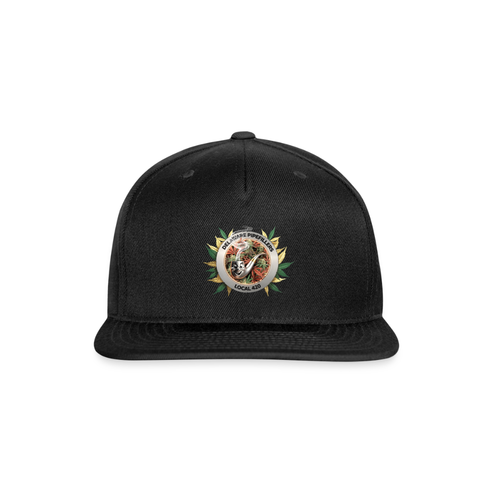 DELAWARE PIPEFILLERS LOCAL 420 Yupong Snapback Baseball Cap - black