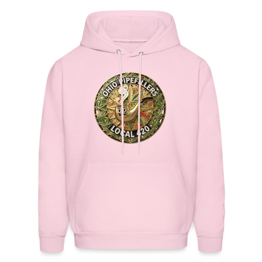 OHIO PIPEFILLERS LOCAL 420  F/B DESIGNS Men's Hoodie - pale pink