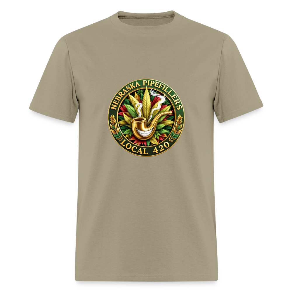 NEBRASKA PIPEFILLERS LOCAL 420 Men's T-Shirt - khaki
