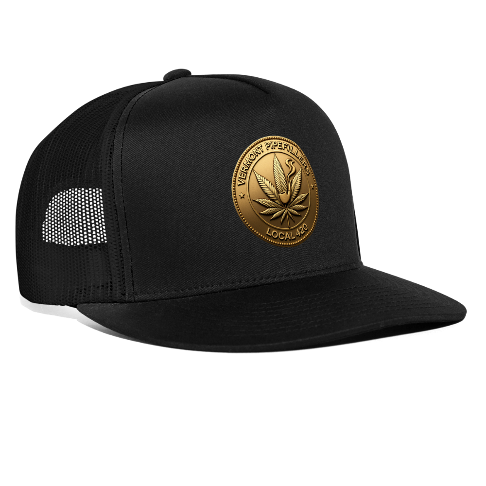 VERMONT PIPEFILLERS LOCAL 420 Trucker Hat - black/black