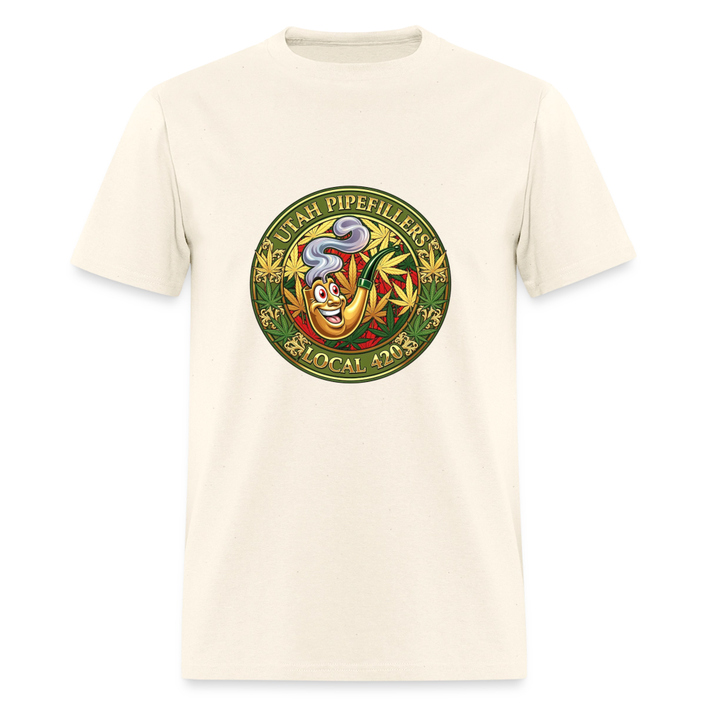 UTAH PIPEFILLERS LOCAL 420 F/B DESIGN Men's T-Shirt - sweet cream heather