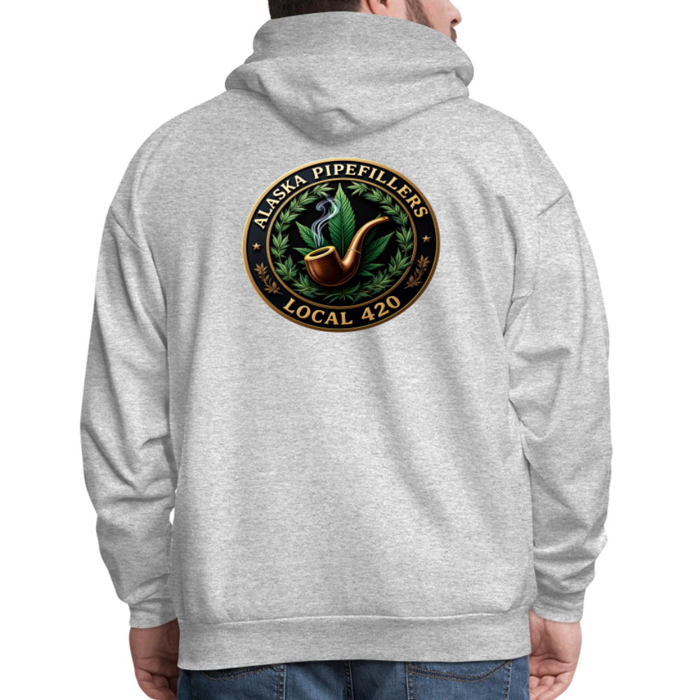 ALASKA PIPEFILLERS LOCAL 420 F/B DESIGN Men's Hoodie - heather gray