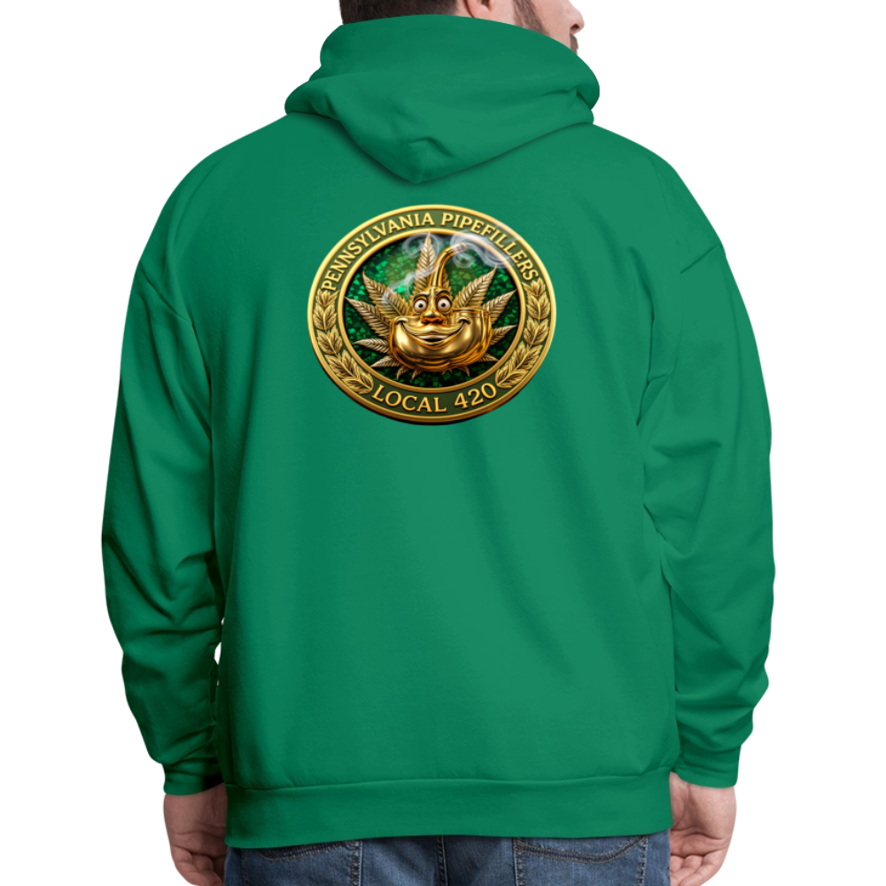 PENNSYLVANIA PIPEFILLERS LOCAL 420 F/B DESIGNS Men's Hoodie - kelly green