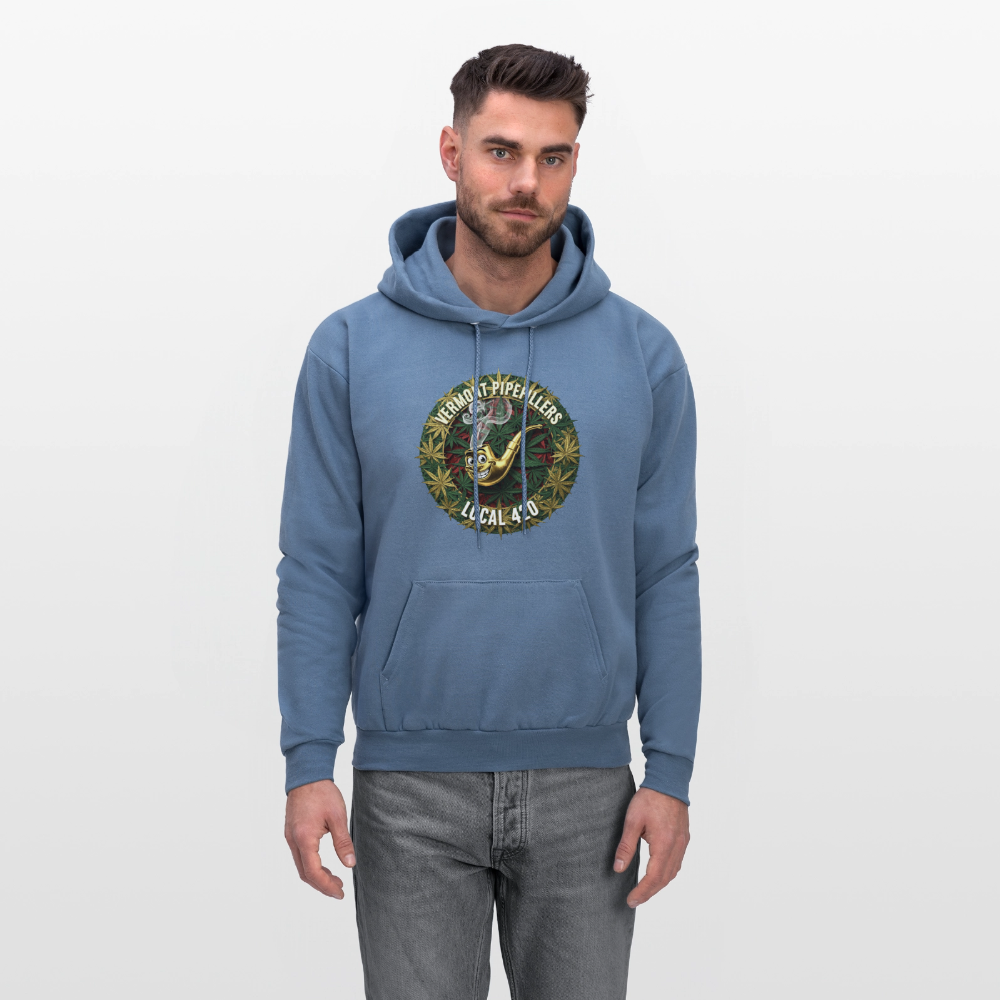 VERMONT PIPEFILLERS LOCAL 420  F/B DESIGN Men's  Hoodie - denim blue