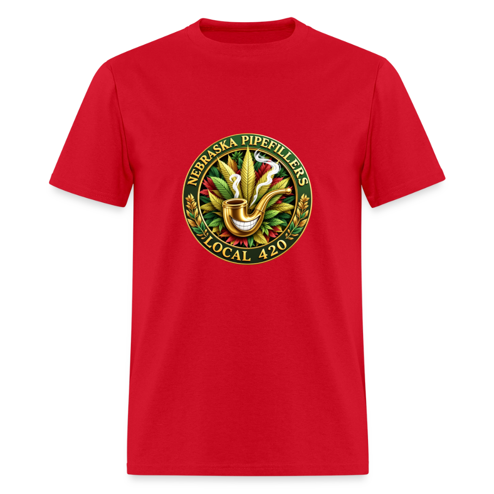 NEBRASKA PIPEFILLERS LOCAL 420 Men's T-Shirt - red