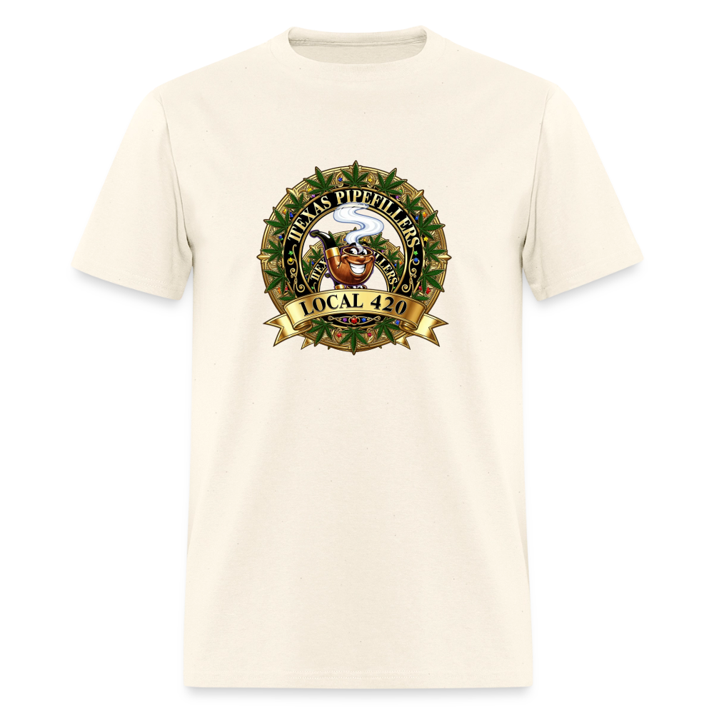 TEXAS PIPEFILLERS LOCAL 420 F/B DESIGN Men's T-Shirt - sweet cream heather