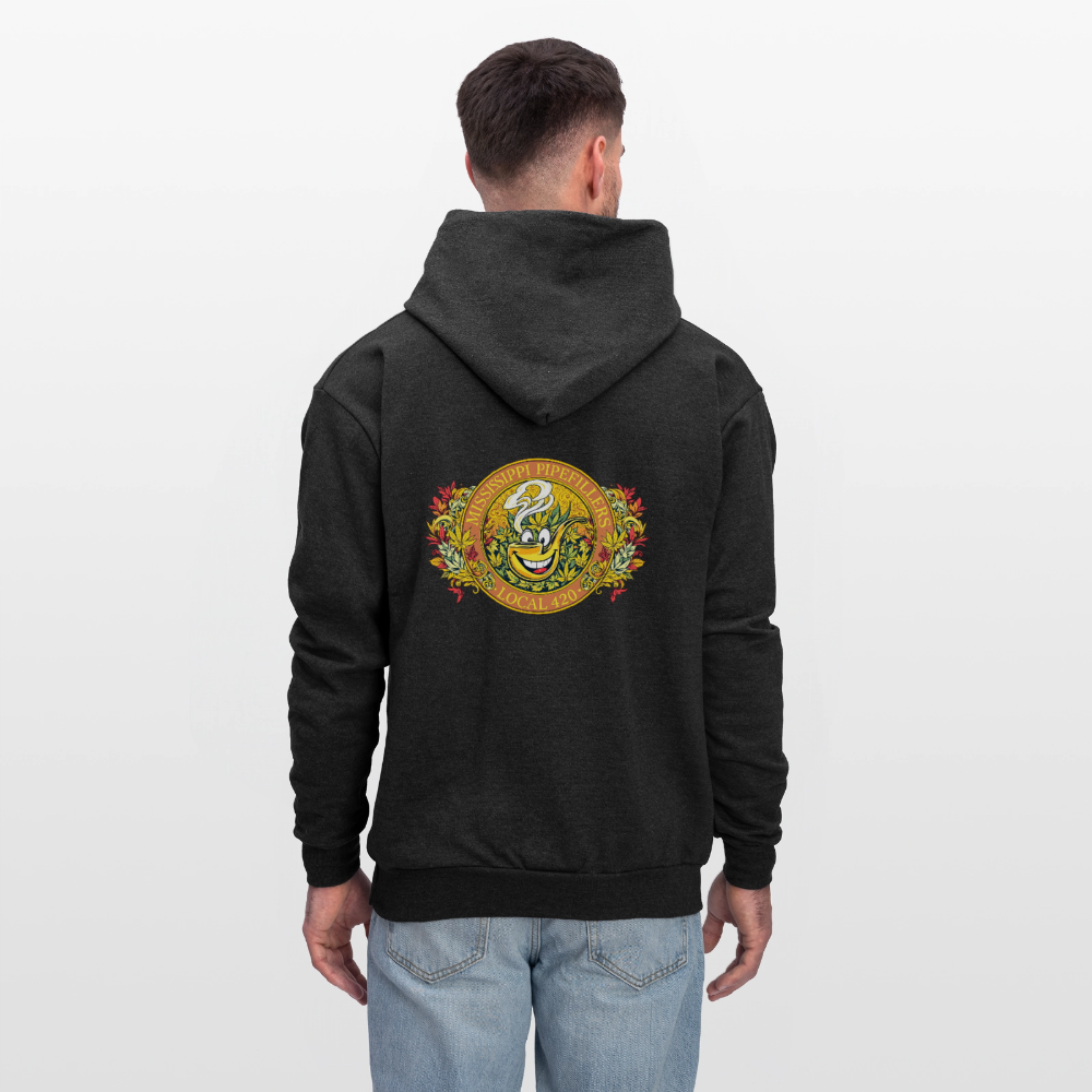 MISSISSIPPI PIPEFILLERS LOCAL 420 F/B DESIGNS Men's Hoodie - charcoal grey