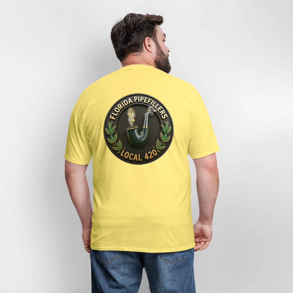 FLORIDA PIPEFILLERS LOCAL 420 F/B DESIGN Men's T-Shirt - cornsilk