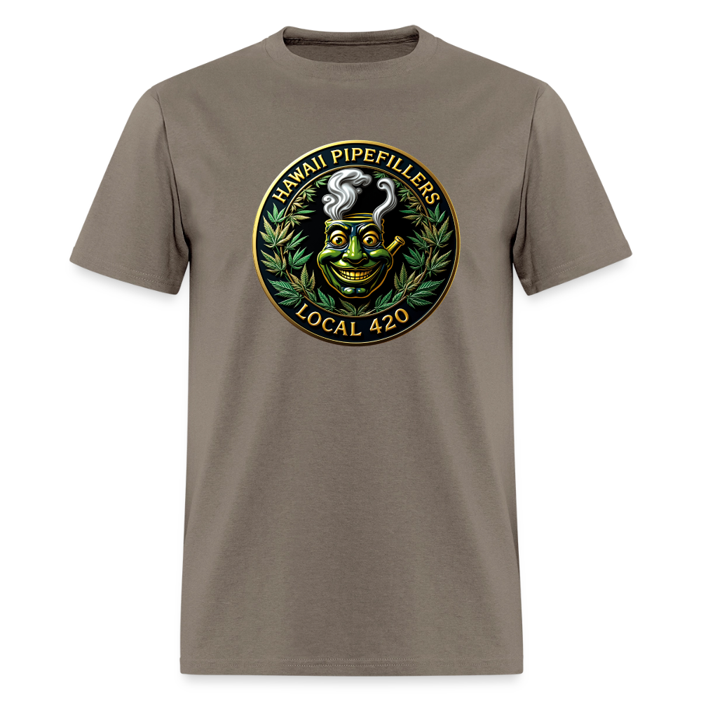 HAWAII PIPEFILLERS LOCAL 420 F/B DESIGN  Men's T-Shirt - safari