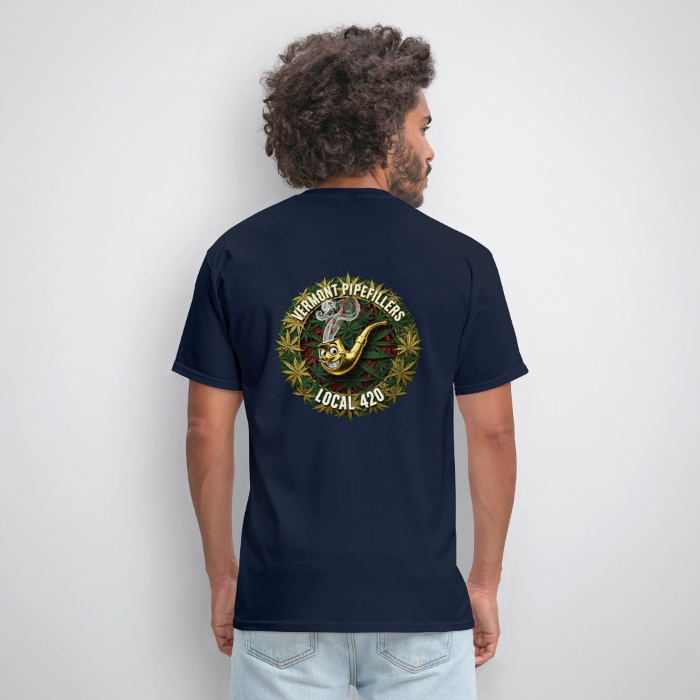 VERMONT PIPEFILLERS LOCAL 420 Men's T-Shirt - navy