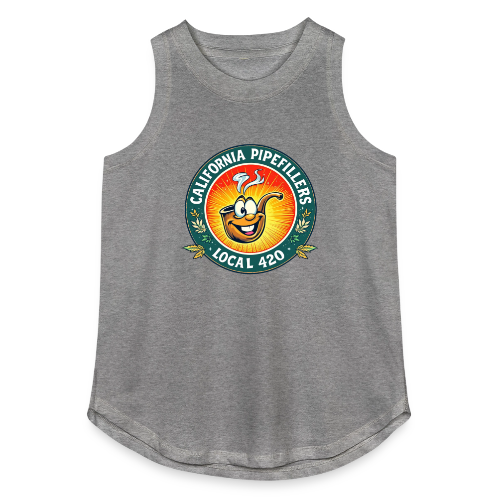 CALIFORNIA PIPEFILLERS LOCAL 420 Women's Relaxed Tank Top - granite heather 