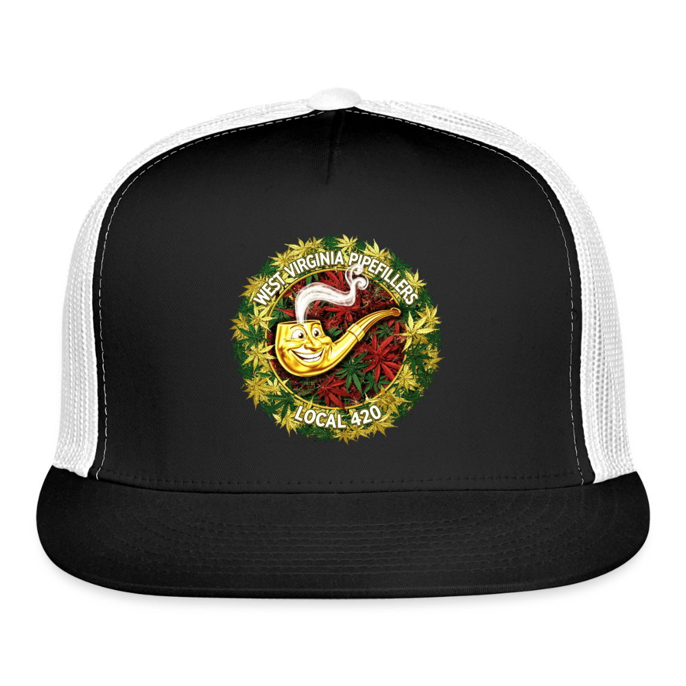 WEST VIRGINIA PIPIEFILLERS LOCAL 420 Trucker Hat - black/white
