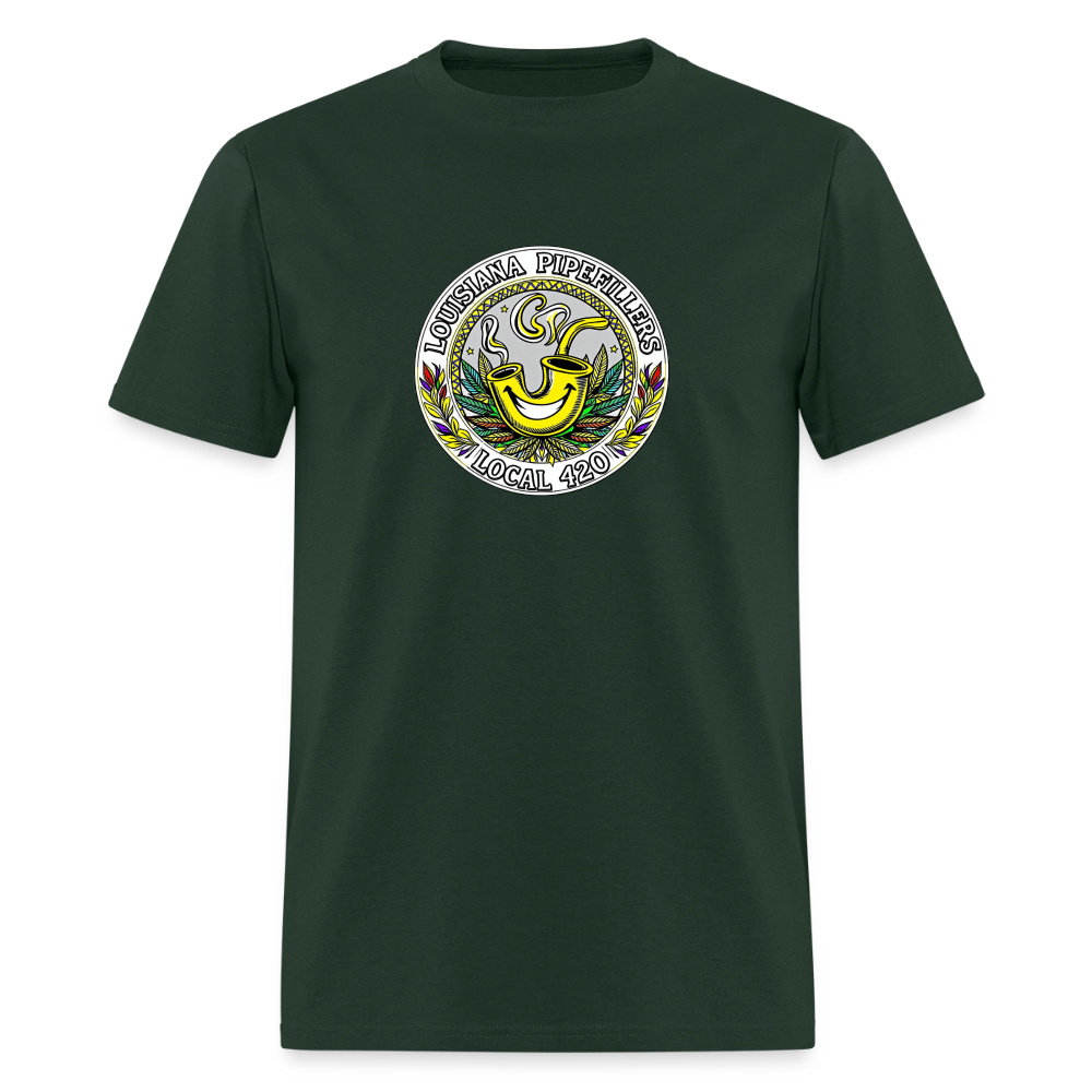 LOUISIANA PIPEFILLERS LOCAL 420 Men's T-Shirt - forest green