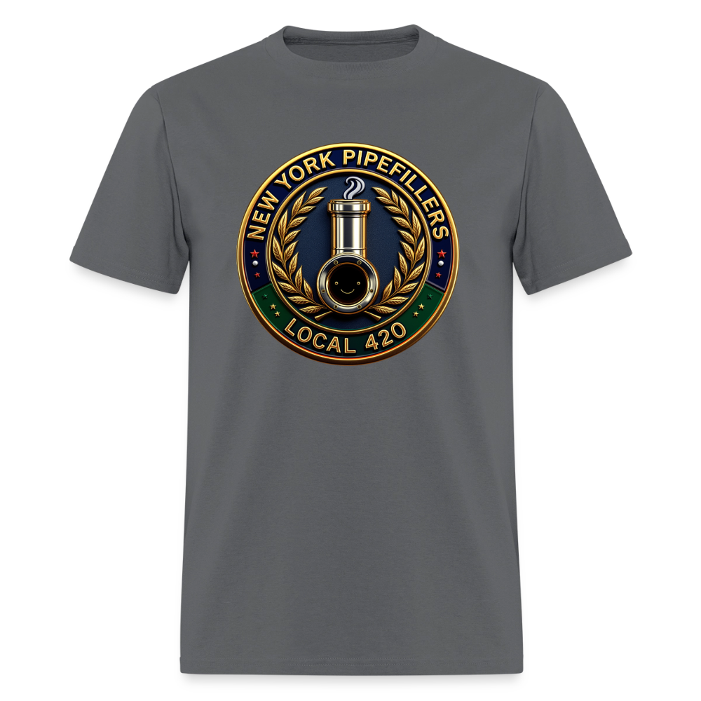 NEW YORK PIPEFILLERS LOCAL 420 Men's T-Shirt - charcoal