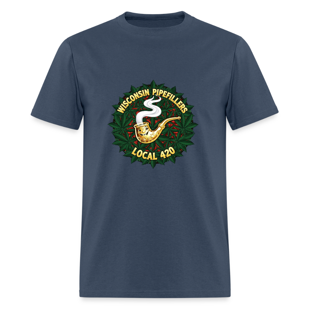 WISCONSIN PIPEFILLERS LOCAL 420 Men's T-Shirt -  blue dusk
