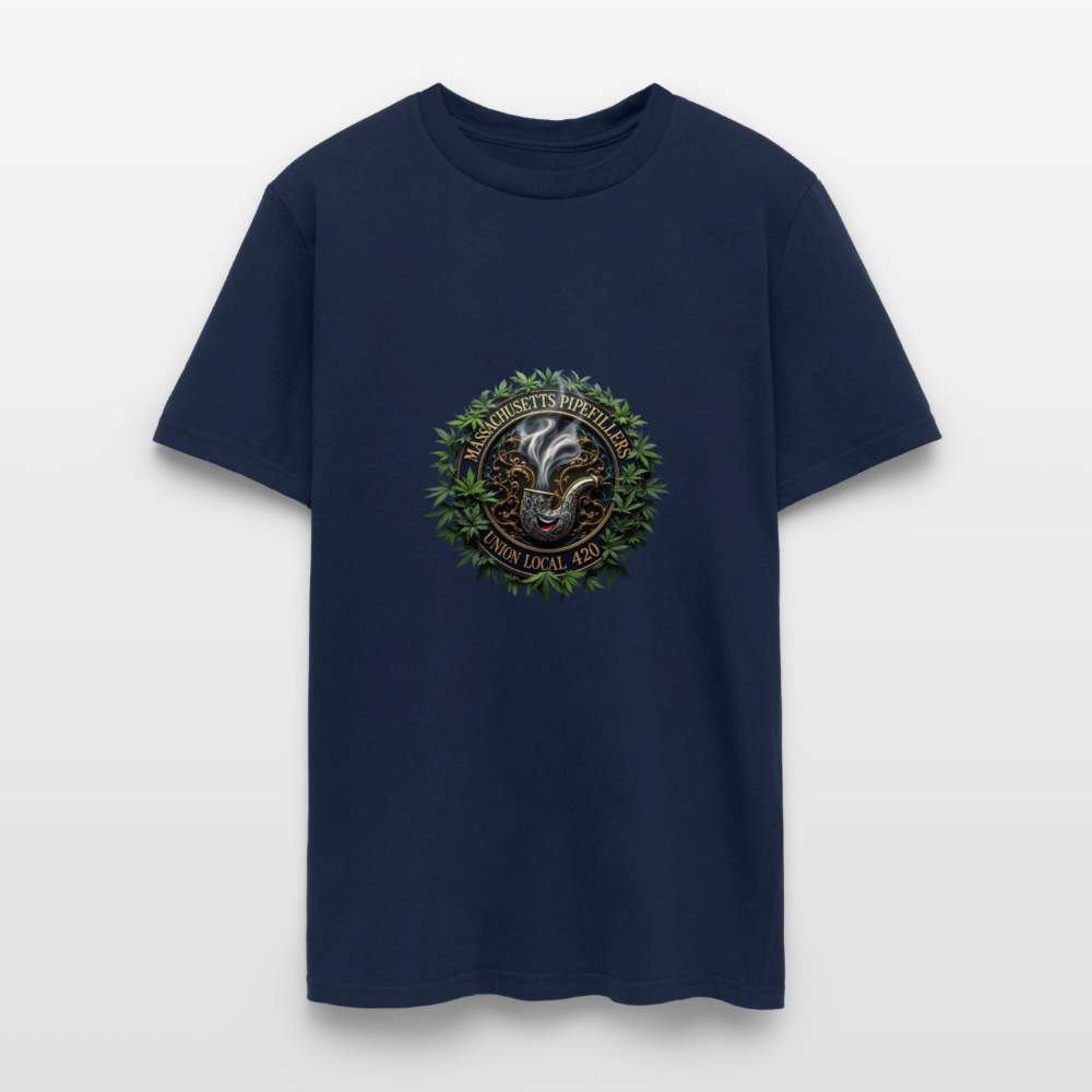 MASSACHUSETTS PIPEFILLERS UNION LOCAL 420 Men's T-Shirt - navy