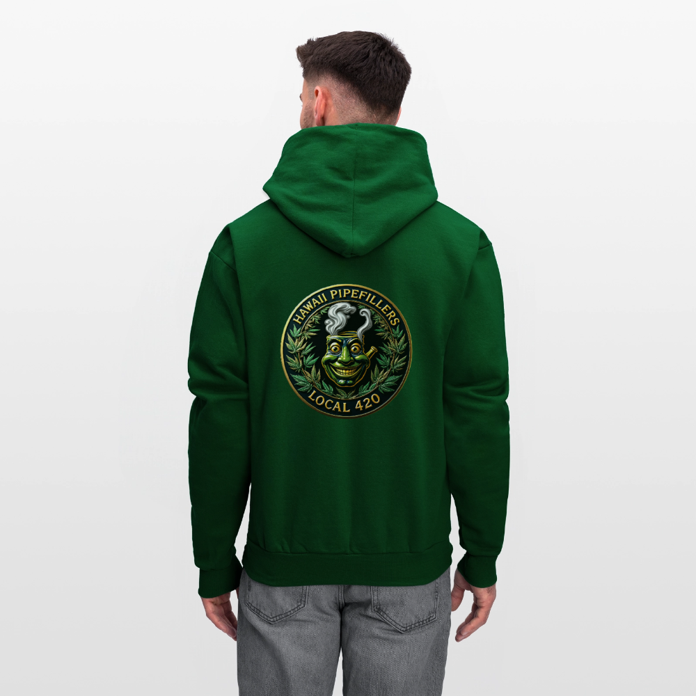 HAWAII PIPEFILLERS LOCAL 420 F/B DESIGN Men's Hoodie - forest green