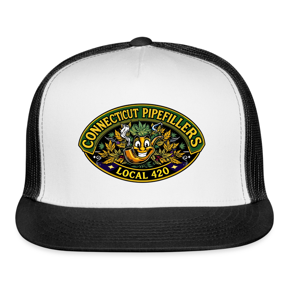 CONNECTICUT PIPEFILLERD LOCAL 420 Trucker Hat - white/black