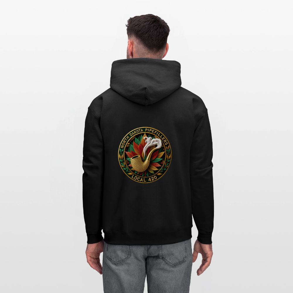 NORTH DAKOTA PIPEFILLERS LOCAL 420 F/B DESIGNS Men's Hoodie - black