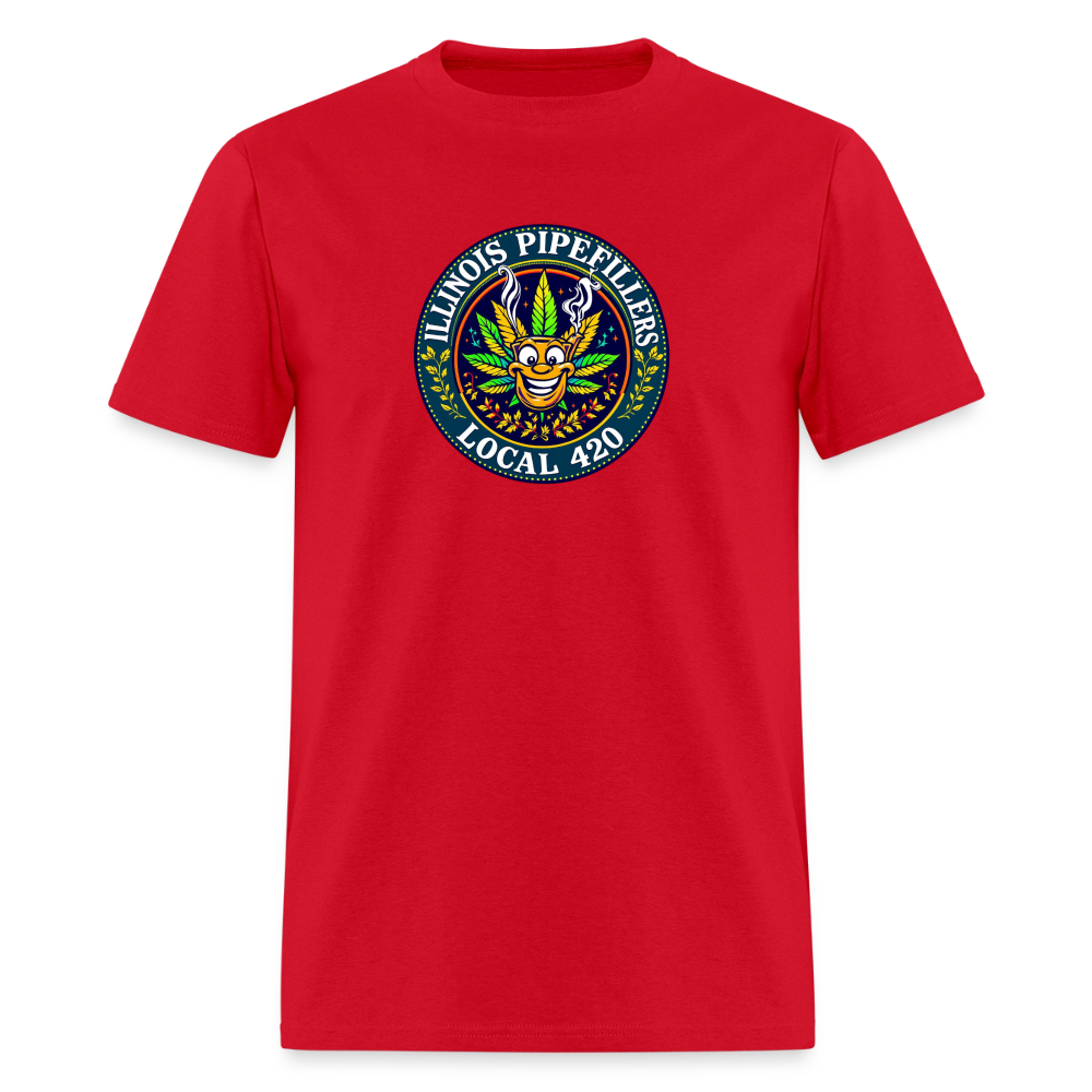 ILLINOIS PIPEFILLERS LOCAL 420 Men's T-Shirt - red