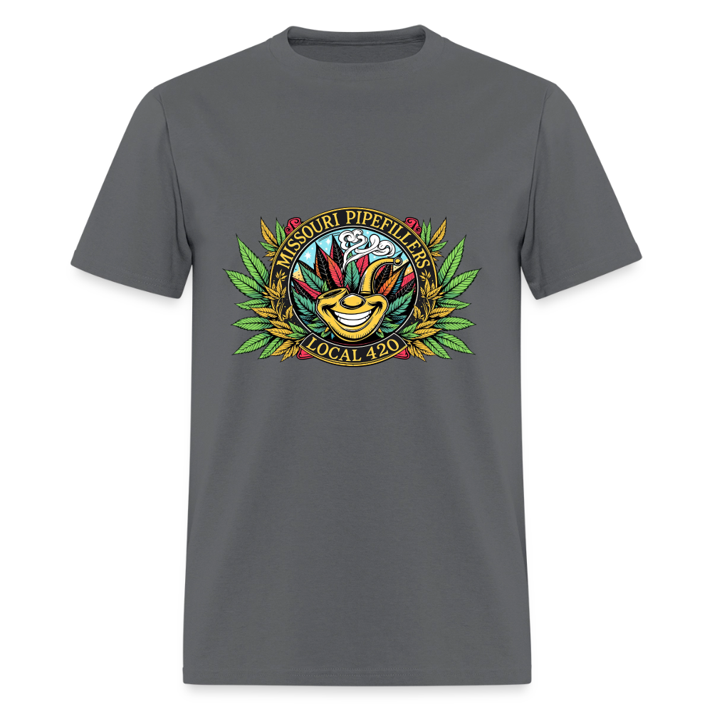 MISSOURI PIPEFILLERS LOCAL 420  F/B DESIGNS  Men's T-Shirt - charcoal