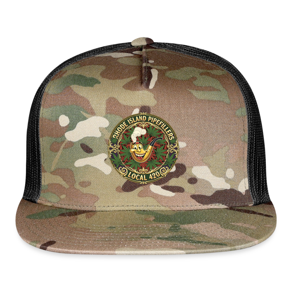 TEXAS PIPEFILLERS LOCAL 420 CAMO Trucker Hat - MultiCam\black