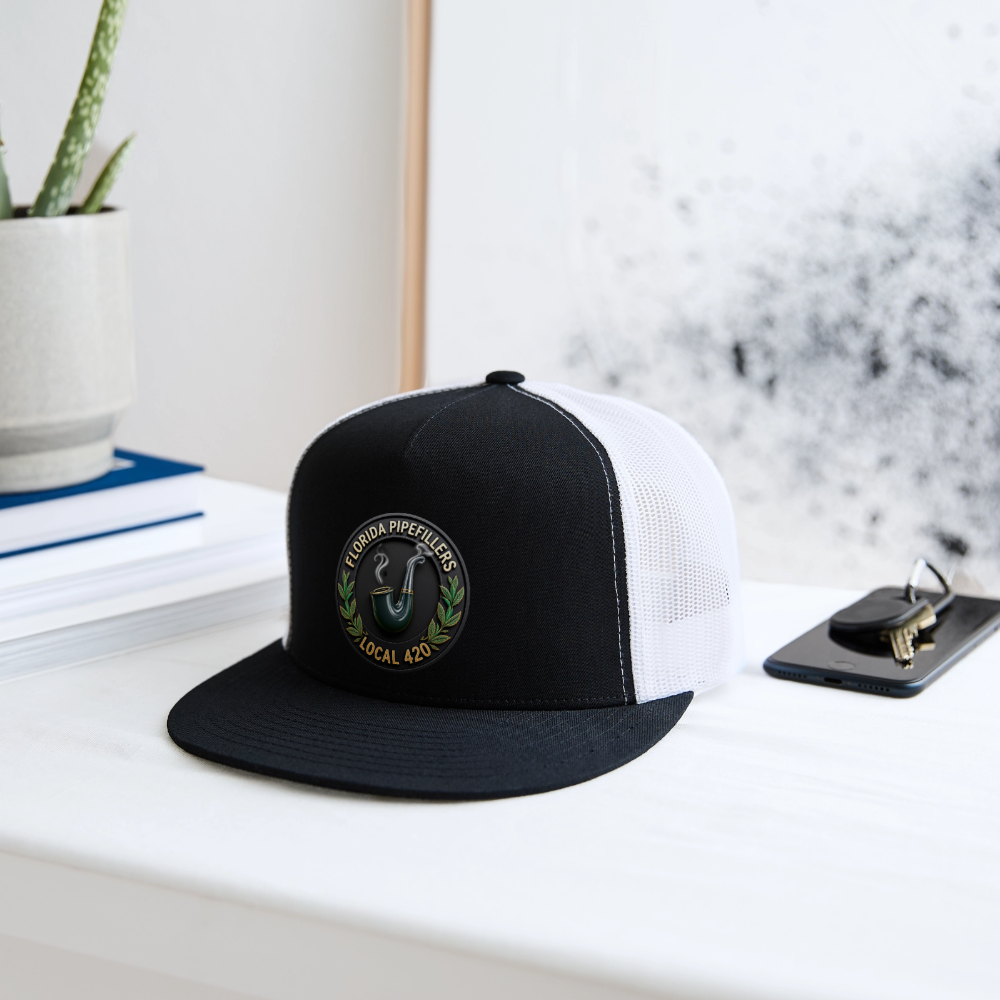 FLORIDA PIPEFILLERS LOCAL 420 Trucker Hat - black/white