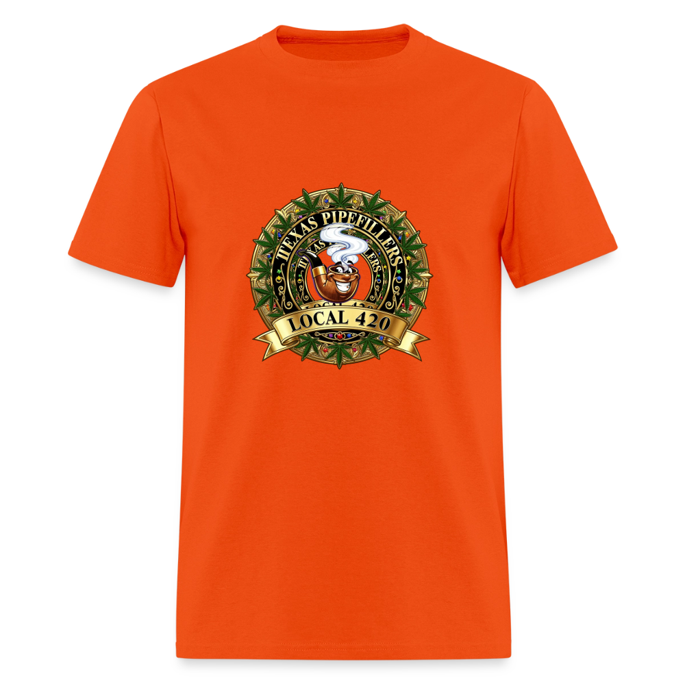 TEXAS PIPEFILLERS LOCAL 420 Men's T-Shirt - orange