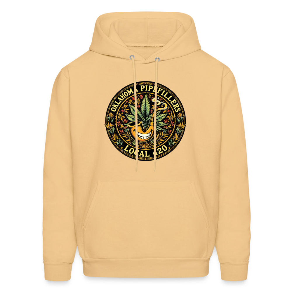 OKLAHOMA PIPEFILLERS LOCAL 420  F/B DESIGNS Men's Hoodie - light gold 