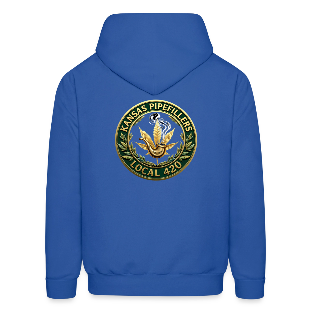 KANSAS PIPEFILLERS LOCAL 420 F/B DESIGNS Men's Hoodie - royal blue