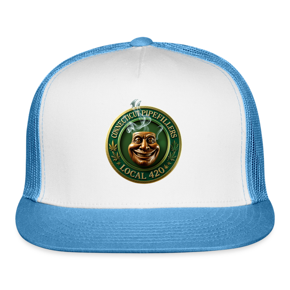CONNECTICUT PIPEFILLERS LOCAL 420  Trucker Hat - white/blue
