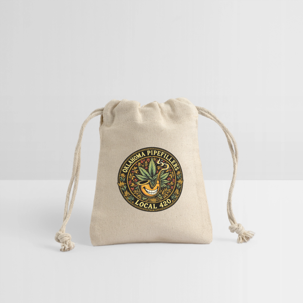 OKLAHOMA PIPEFILLERS LOCAL 420 Reusable Gift Bag - Natural