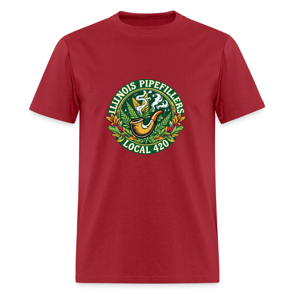 ILLINOIS PIPEFILLERS LOCAL 420 Men's T-Shirt - true red